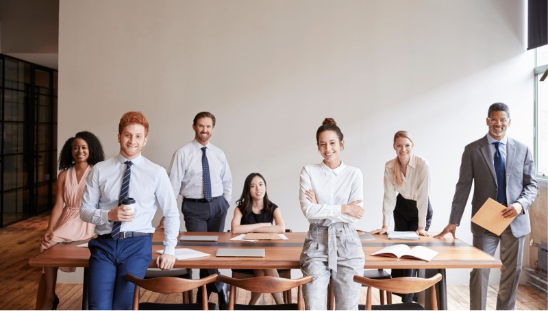 Graduate recruitment team posing in office