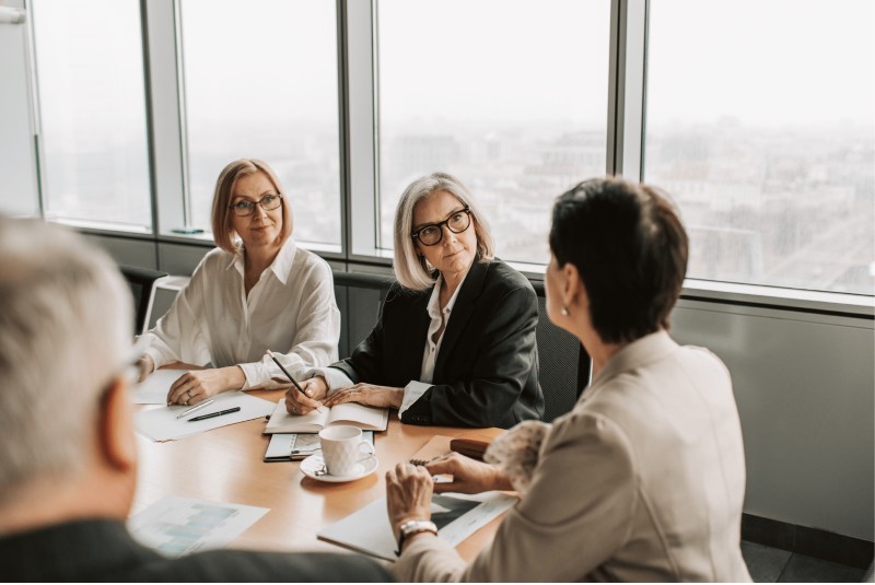 Professional services recruitment team in discussion